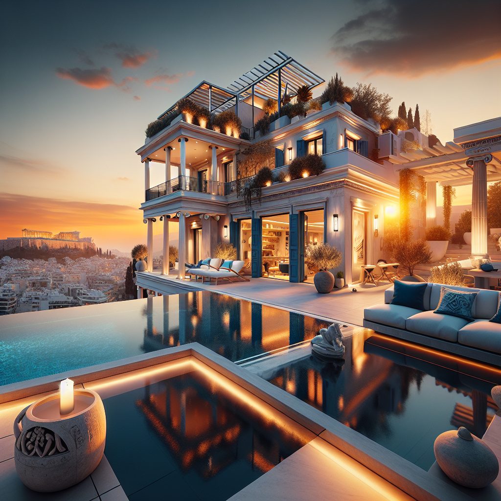 Athens Luxury Rooftop Villas With Acropolis Sunset Infinity Pool