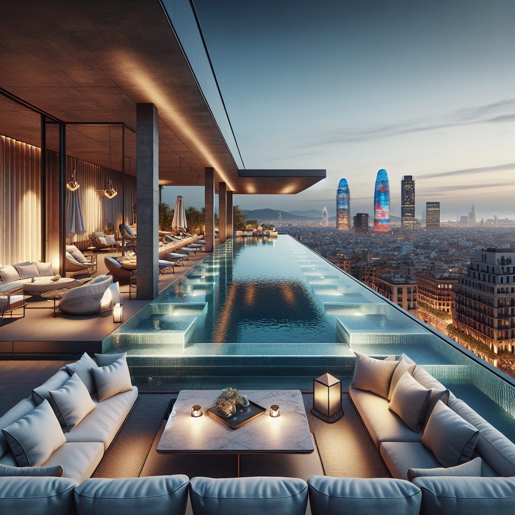Barcelona Designer Rooftop Suites With Infinity Pool Lounge