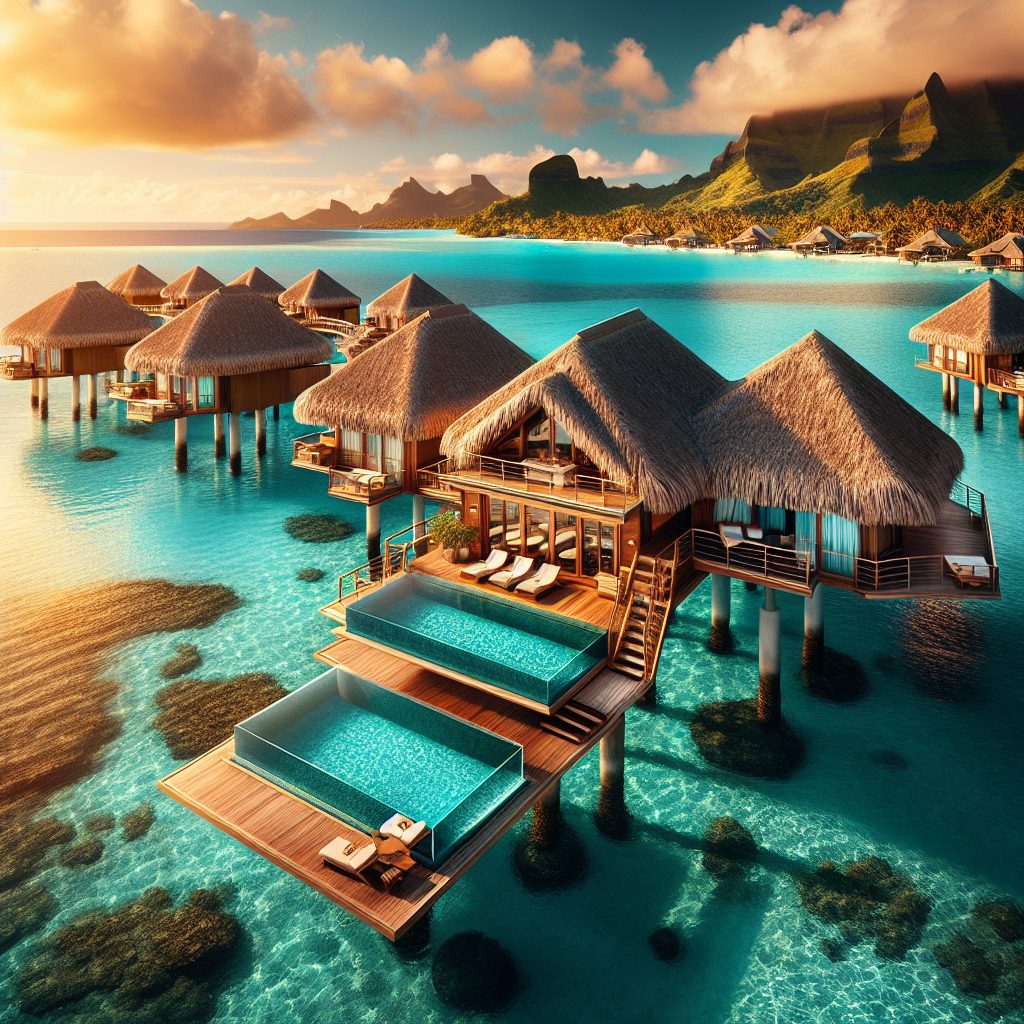Bora Bora Overwater Luxury Suites With Glass Floor And Infinity Pool
