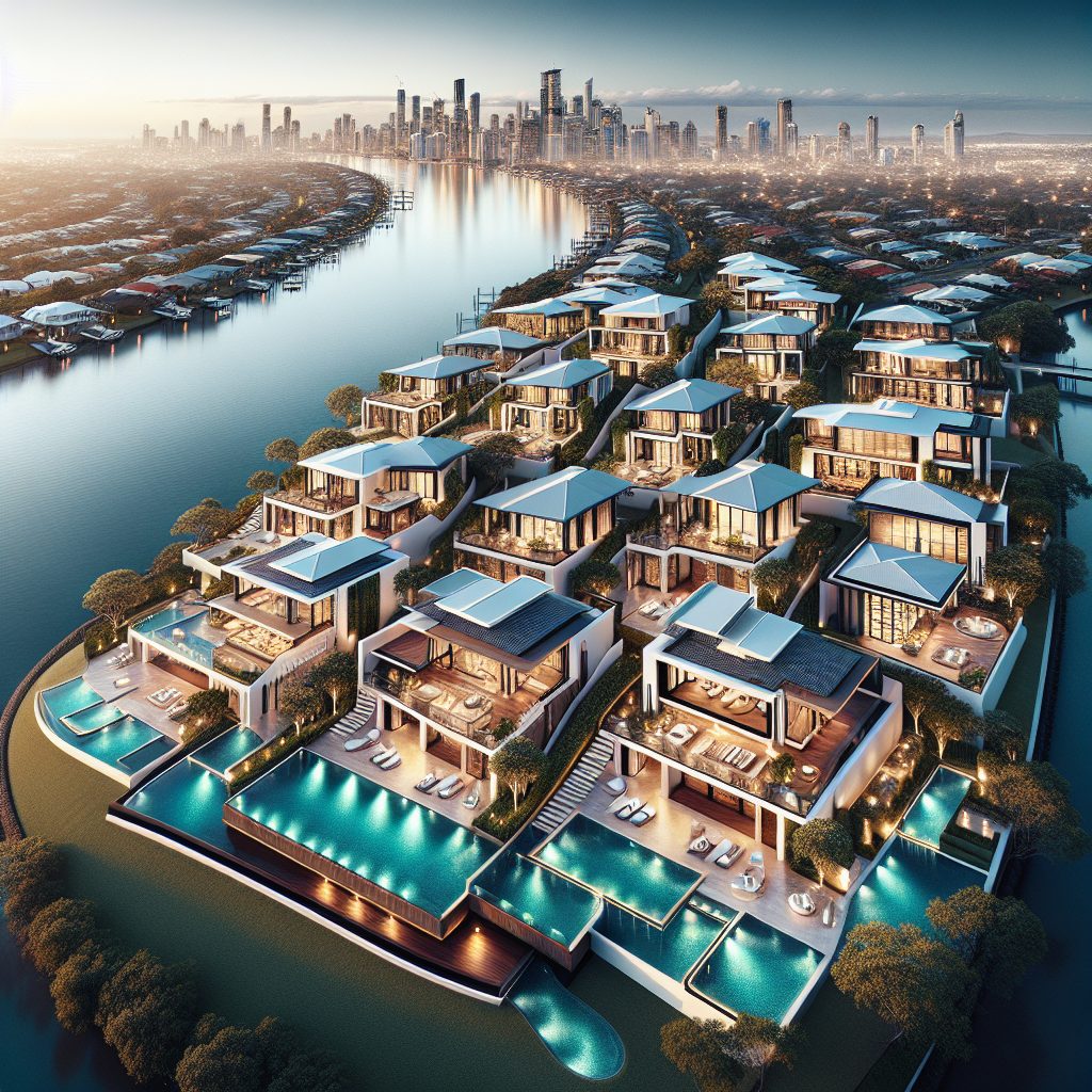 Brisbane Riverfront Luxury Villas With Infinity Pool Skyline