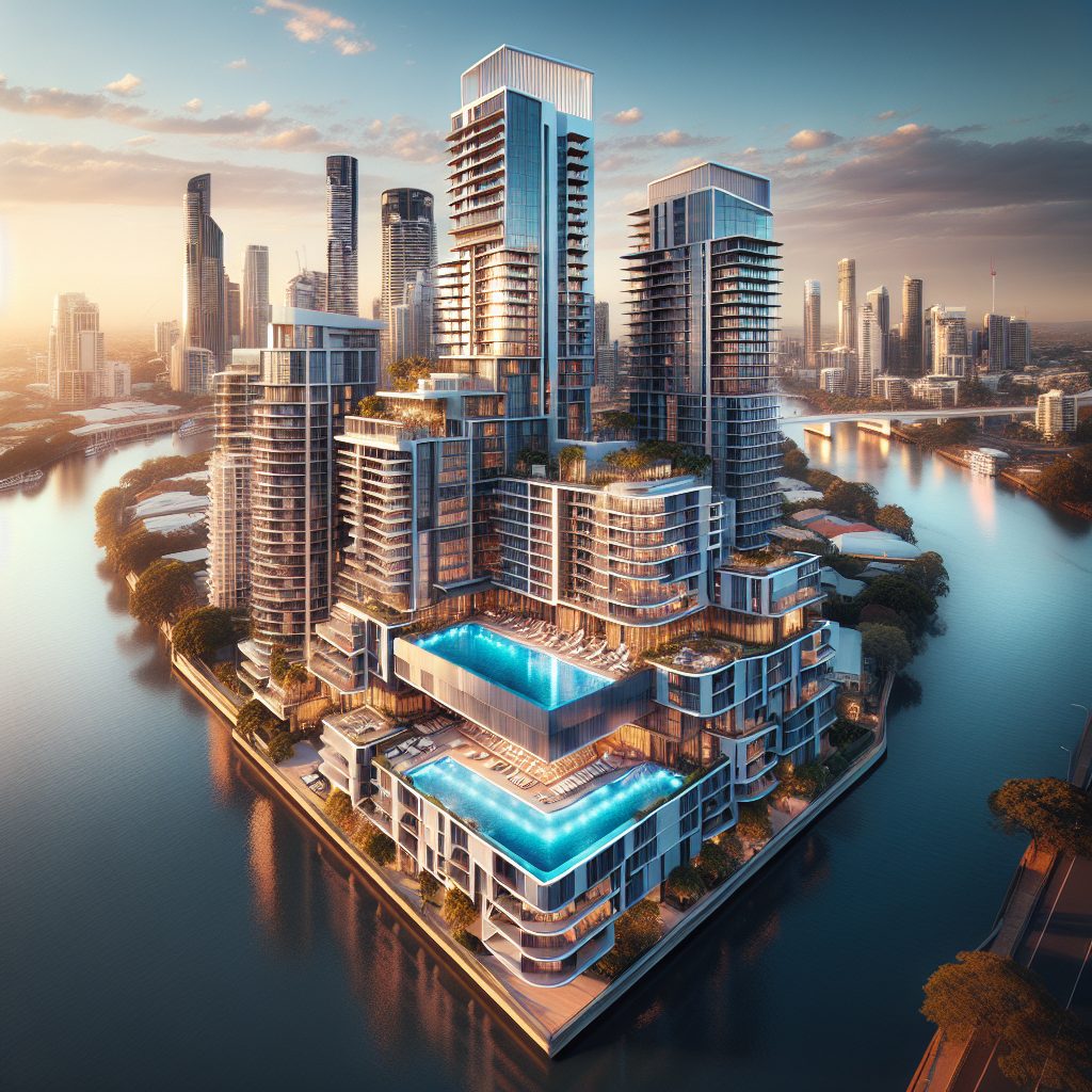 Brisbane Riverside Residences With Skyline Infinity Pool