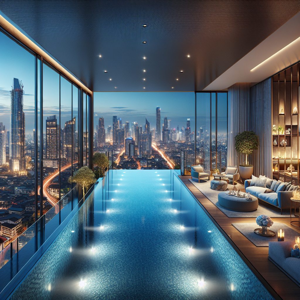 Doha Skyline Suites With Infinity Pool Living