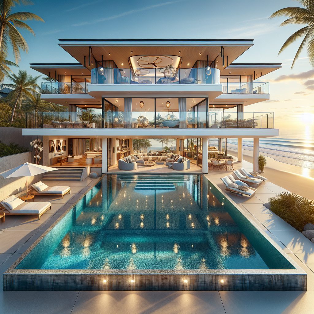 Gold Coast Premium Holiday Villas With Beachfront Infinity Pool Living