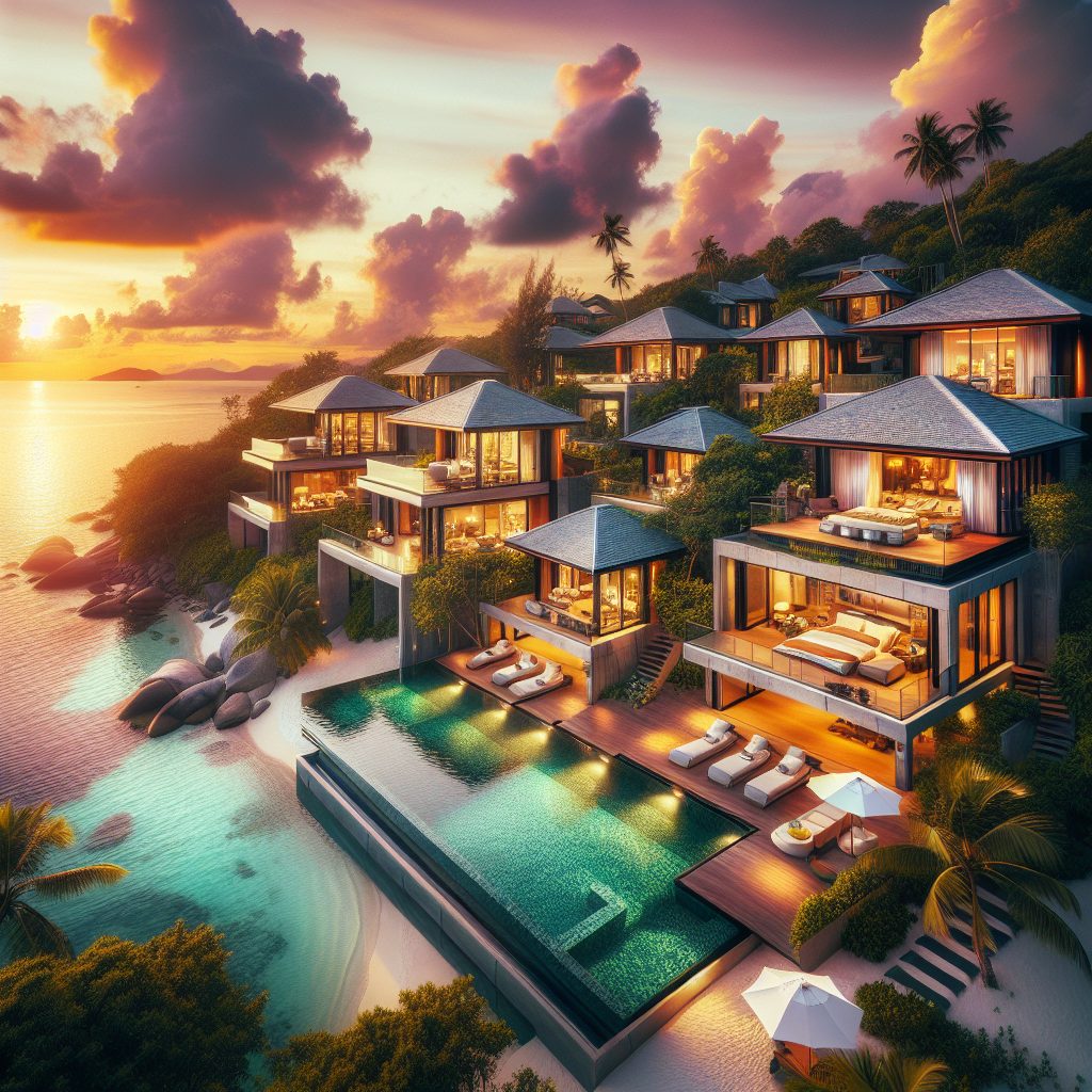 Koh Samui Seaside Luxury Villas With Infinity Pool Sunset