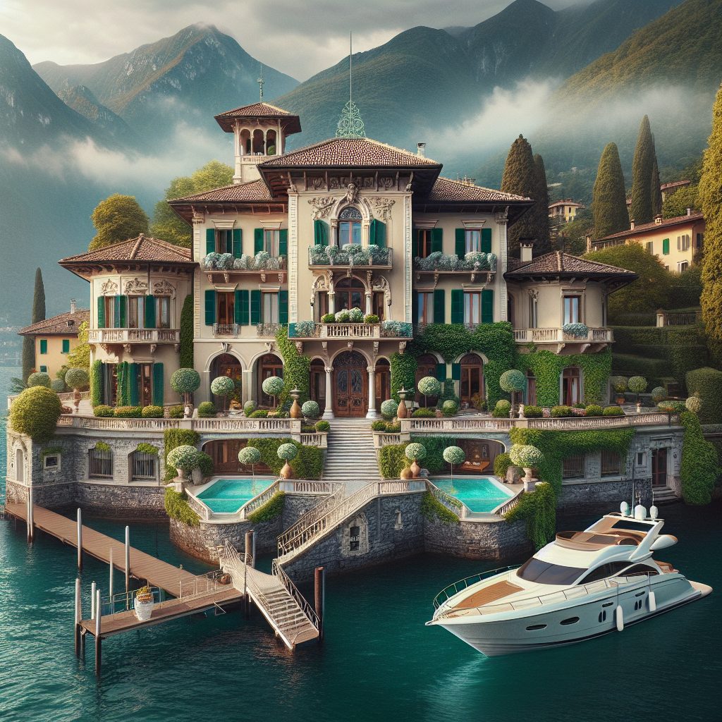 Lake Como Grand Waterfront Villas With Private Yacht Dock And Pool