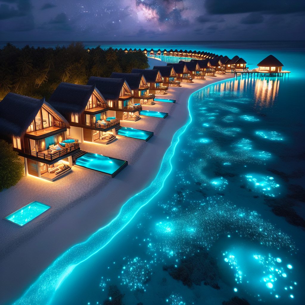 Maldives Bioluminescent Beach Villas With Night Glow Infinity Pool