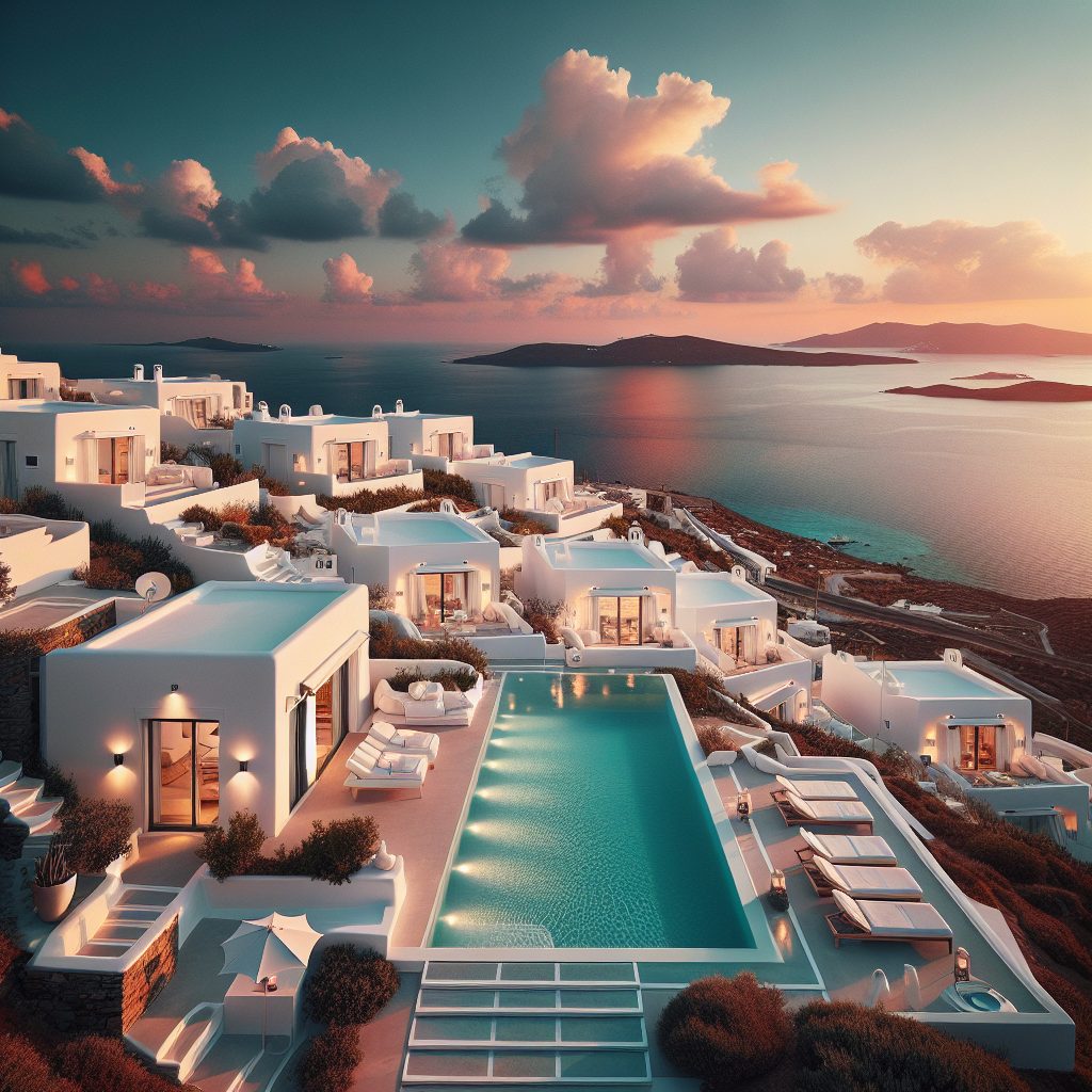 Mykonos Elegant White Villas With Infinity Pool Sunset Views
