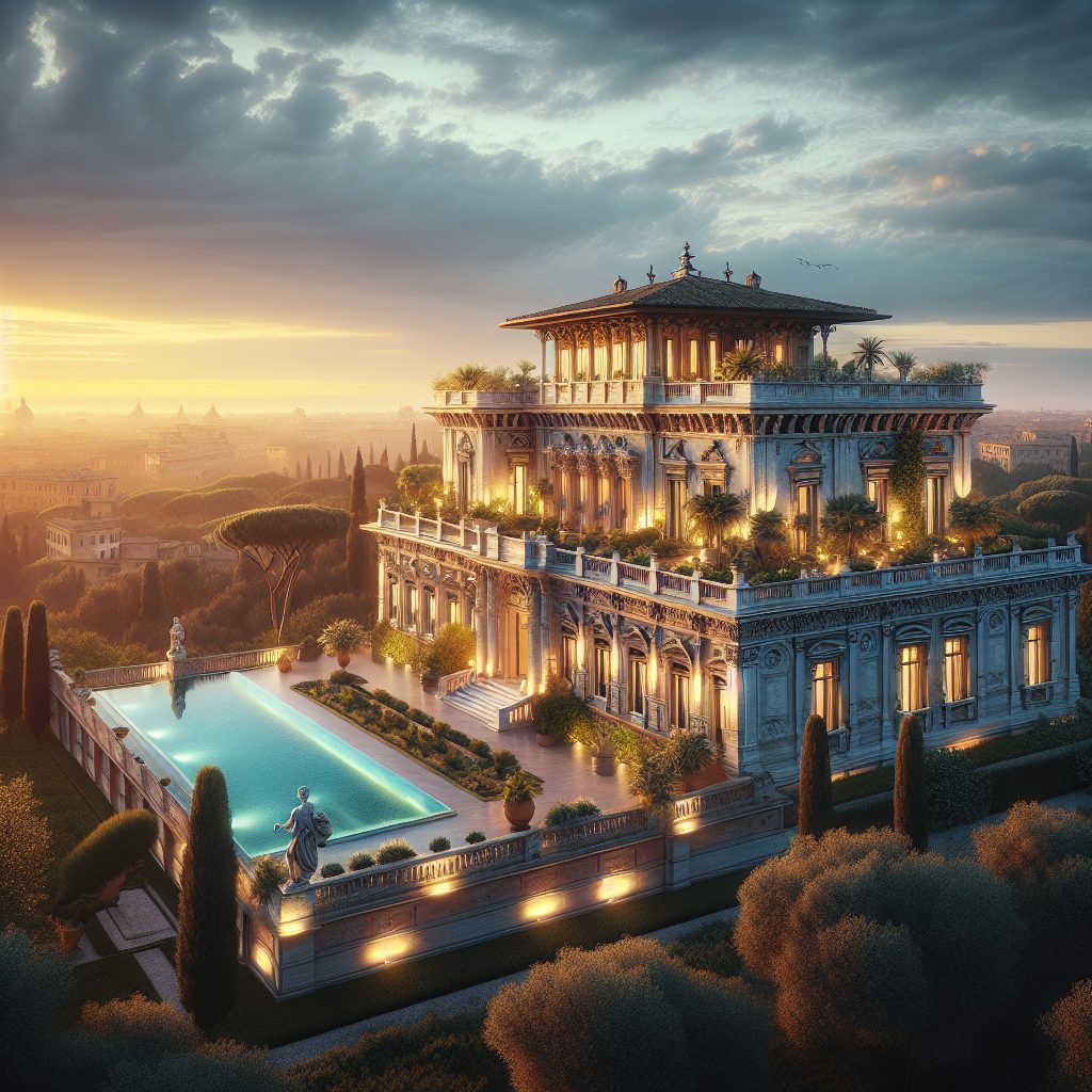 Rome Historic Luxury Villas With Rooftop Infinity Pool Views