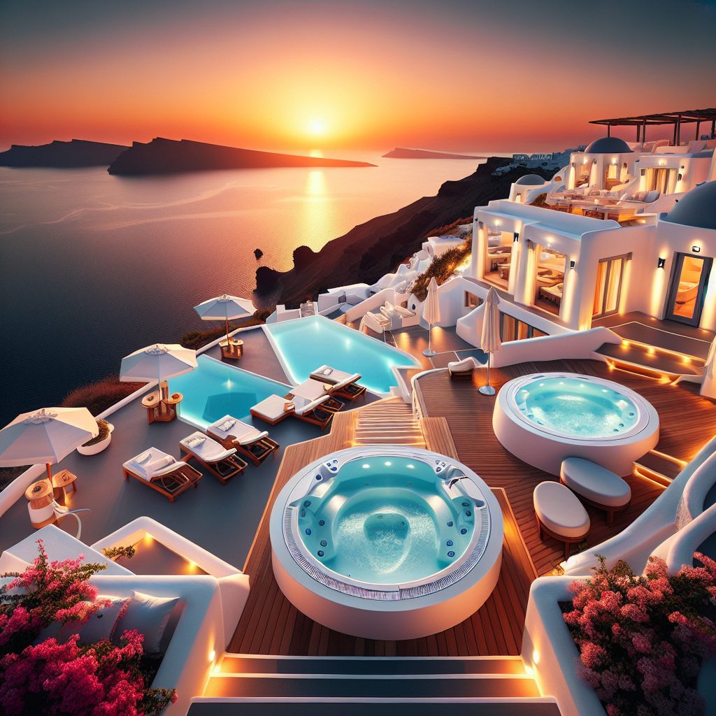 Santorini Sunset Infinity Villas With Private Terrace Jacuzzi Views
