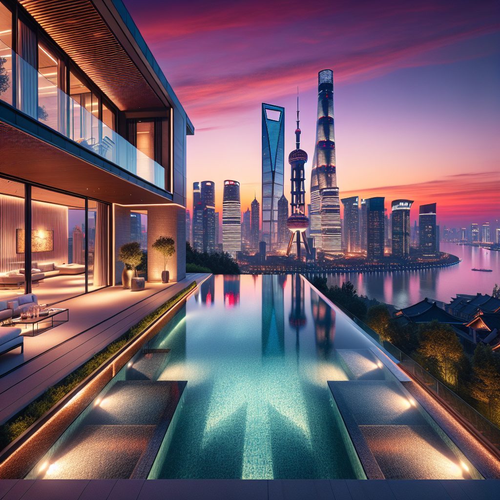 Shanghai Skyline Luxury Villas With Infinity Pool Living