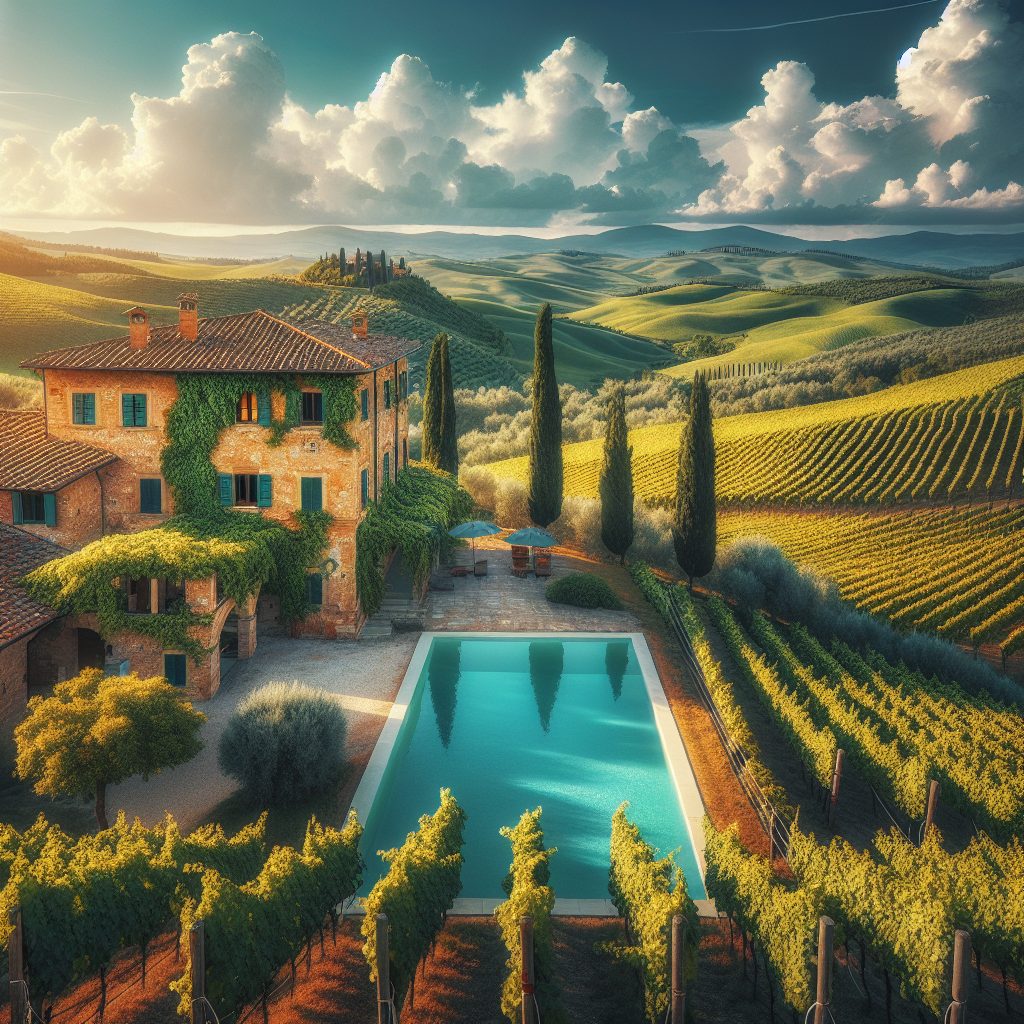 Tuscany Countryside Villas With Vineyard Infinity Pool
