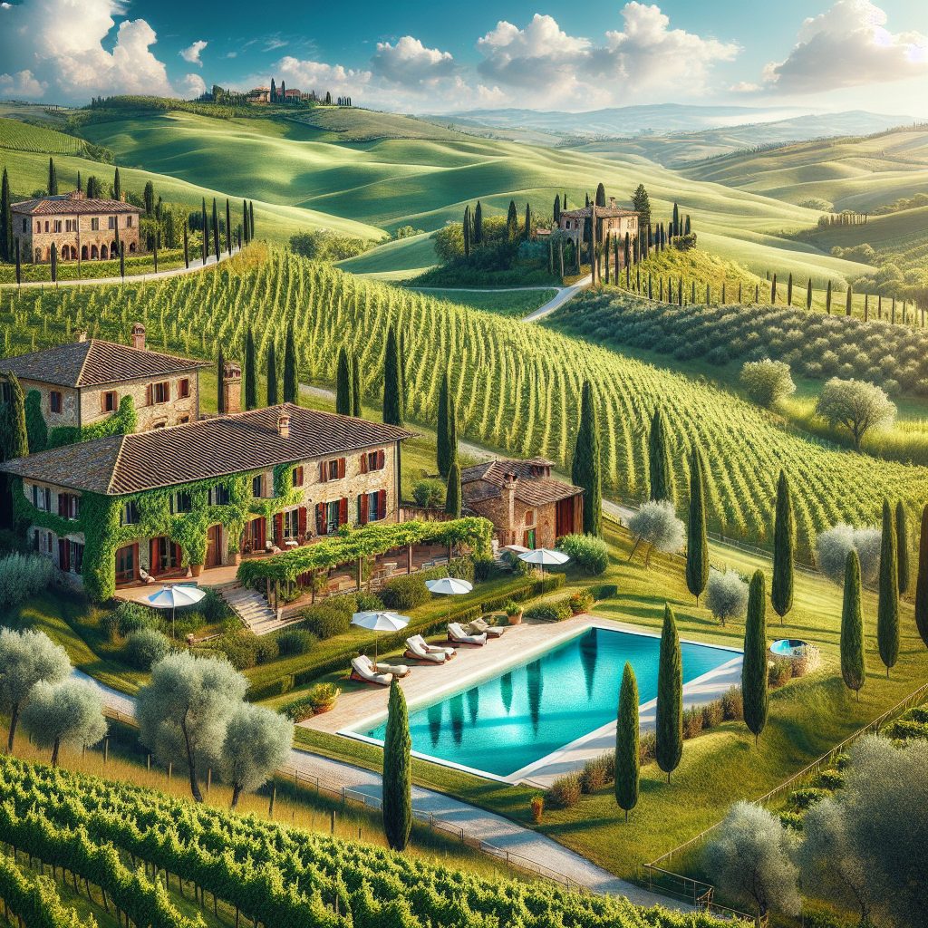 Tuscany Elegant Farm Villas With Vineyard Views And Infinity Pool