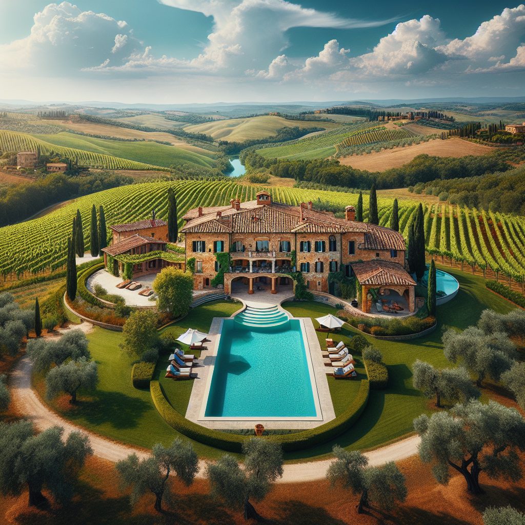 Tuscany Vineyard Luxury Estates With Infinity Pool Countryside Views